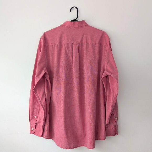 Chaps Men’s Easy Care Long Sleeve Pink Shirt In Size L - Picture 7 of 8